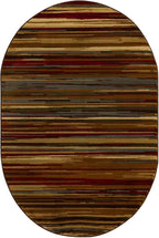 Unique Loom Barista Collection Area Rug - Icatu (4' 1" x 6' 1" Oval, Beige/Brown)