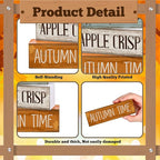 Lineshading 4 Pcs Fall Decoration for Home Wooden Maple Leaf Fall Tiered Tray Decor Thanksgiving Table Centerpiece Rustic Decorative Maple Leaf Block Signs Gift Farmhouse Autumn Decoration for Home