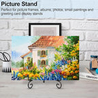 Vivinin 6 Pack Metal Plate and Picture Frame Stands - 5 Inch Display Holder for Art, Photos, Books and Platter
