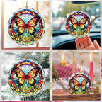 Stained Glass Butterfly Ornament - Christmas Tree Decor, Gift Exchange Present