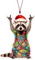 Funny Christmas Ornaments, Racoon Christmas Ornament, Christmas Ornaments 2026, Raccoon Gifts for Women Animal Lovers, Animal Gifts for Friends, Coworker, Raccoon Ornament Christmas Decorations