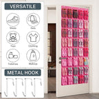 40-Pocket Over the Door Shoe Organizer - Large Mesh Pocket Hanging Shoe Organizer,Behind the Door Shoes Storage Holder Hanger