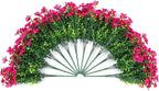 Artificial Fake Plants Flowers for Outdoor Outside Summer Decoration, 12 Bundles Faux Silk Hotpink Daisy UV Resistant Realistic for Porch Patio Home Window Box Yard Garden Planter