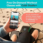 Cubii GO Under Desk Elliptical Bike, Portable Low Impact Leg Exerciser for Home and Office | Compact Exercise Machine with 10 Resistance Levels, LCD Display & App Tracking