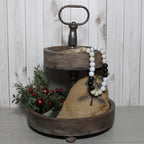 Farmhouse Decor Beads 31in Wooden Bead Garland with Tassels Rustic Minimalist Home Accent Prayer Country Boho Decoration for Wall Hanging Living Room Coffee Table Mantle Shelf Decor (MIX-Color-1)