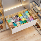 LETGO 8 Pack Drawer Dividers 6" High - Tall Acrylic Drawer Divider for Clothes, 12.3-18" Adjustable Dresser Deep Drawer Dividers,Expandable Dresser Separators for Kitchen Office Baby Clothing (8)