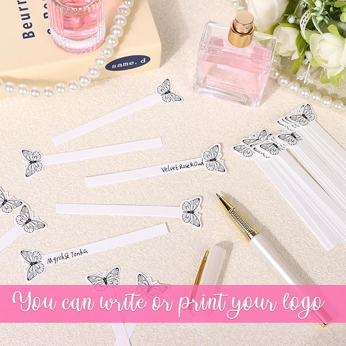 1000 Pcs Perfume Test Strips Cute Butterfly Disposable Fragrance Strips White Perfume Paper Test Strips Fragrance Blotter Strips Essential Oils Test Card for Scents Aromatherapy Testing