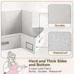 GRANNY SAYS 7.5" Foldable Underbed Storage Box with Lid, 82L Large Under Bed Storage Containers with Reinforced Bottom for Comforters & Blankets, High Capacity Seasonal Bedding Organizer, 2 Pack,Grey