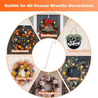 12" Wreath-Hangers for Front Door,2 Pack Christmas Easter Decorations Clear Fall Wreath-Door-Hanger,Welcome Sign for Front Door Inside Outside Over The Door Hooks Organizer Home Holiday Decor