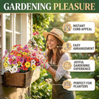 MACTING Artificial Spring Flowers for Outdoors 6 Bundles Fake Flowers UV Resistant Faux Plastic Plants No Fade for Planters Window Box Patio Porch Garden Yard Indoor Outside Decorations(Mix Color-1)