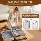 Travel Vacuum Storage Bags, 6 Pack Carry-On Size for Luggage and Suitcase, Vacuum for Bags Storage, Space Saver for Clothes & Clothing - 80% Space Saver（No pump）