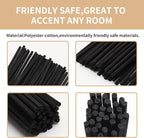 VFULIE 100PCS Reed Diffuser Sticks, Refill Replacement for Aroma Fragranc (100, Black)