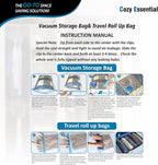 Cozy Essential Vacuum Storage Bags, Compression Space Saver Bags for Clothes, Comforters, Blankets, Pillow, Bedding, Sealer Clothing Storage,20 Combo
