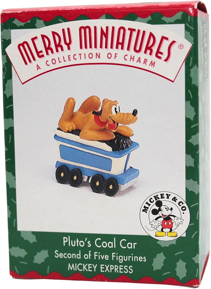 Disney Pluto's Coal Car 1998 Hallmark Merry Miniature