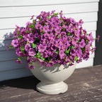 24 Bundles Artificial Flowers for Outdoor Realistic Faux Flower Spring Summer Garden Home Decoration, Hanging Daisy with Eucalyptus Leaves Fake Plants Greenery Balcony Porch Patio Front Door Decor