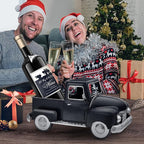 Farmhouse Black Truck Decor, Metal Pickup Farm Trucks Planter, Vintage Truck Christmas Decoration,Decorative Tabletop Storage