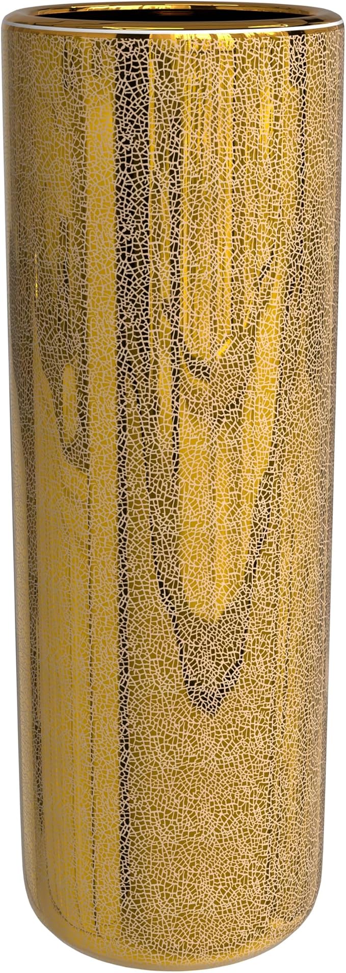 Red Lantern 24" Gold Crackle Umbrella Stand