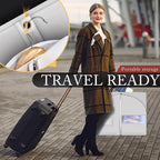 5 Pack 40-inch Suit Bag Garment Bag for Travel and Storage, Garment Bags for Hanging Clothes with Zipper and Visible Transparent Window, White
