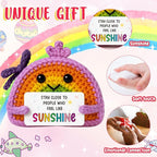 MAMAGIFTREE Rainbow Crochet with Sunshine Message Card – Handmade Appreciation Gift for Women, Friends, Coworkers, Birthday