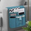 Teniux Remote Control Holder Armchair Caddy for Recliner Couch, Non-Slip Armrest Organizer with 5 Pockets for Magazine, Tablet, Phone, iPad (Teal)
