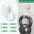 Antimbee 2 Pack Suction Wreath Hangers for Front Door, Heavy Duty Large Suction Cup Hooks Hanging Easter Garland, Reusable Wreath Door Hanger for Outdoor Window Shower, Hold Up to 18 Lbs