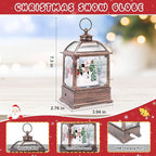 Christmas Snow Globe Lantern with Snowman 8 Music Songs & 6H Timer Water Snow Globe Lantern USB & Battery Operated for Christmas Festival Decorations Gifts (Snowman)
