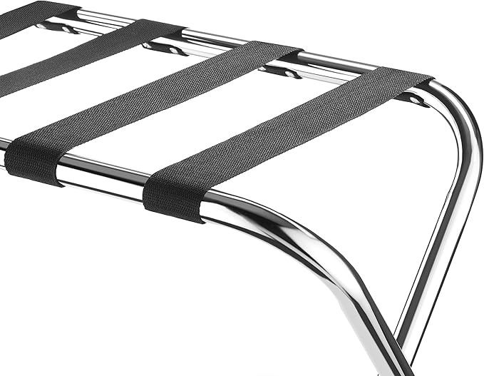 Whitmor Chrome Luggage Rack - Foldable - Commercial Quality