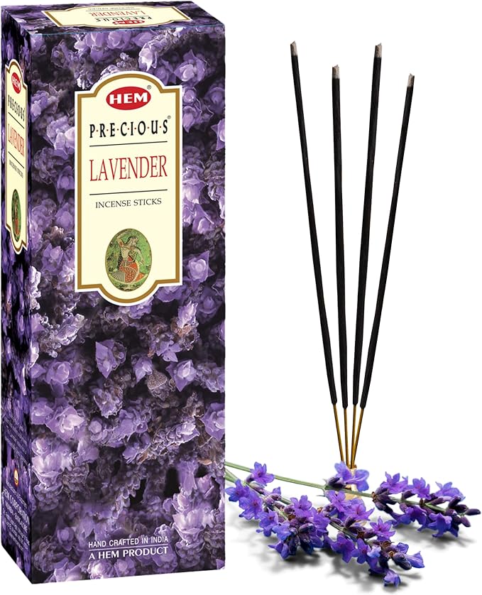 HEM Lavender Incense Sticks – Pack of 120 | Hand-Rolled in India | Soothing Floral Aroma for Relaxation, Stress Relief, Meditation, Yoga, Prayer & Home Fragrance