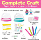 Creativity for Kids Make Your Own Water Globes: Sweets Kit | Sculpt, Decorate & Shake 2 DIY Snow Globes | Fun & Mess-Free Craft Kit for Girls | Encourages Sensory Play & Fine Motor Skills (Ages 6+)
