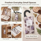 ROSE COTTAGE Large 12 Packs Cedar Wood Hanging Closet Deodorizer Air Freshener Long Lasting Scented Sachets Smell Goods for House