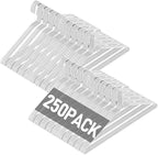 SPECILITE Wire Metal Clothes Hangers Bulk 250 Pack for Standard Size Suits, Coats, Shirts, Pants, Skirts, Space Saving, Non Slip,16 Inch 12 Gauge Ultra Thin, White