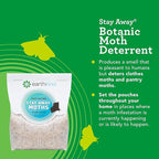 EarthKind Stay Away Moths - Moth Deterrent for Closet, Pantry & More - DIY Pest Control Pouches for Moths - with Cedarwood Oil & Geranium Oil - 4-Pack