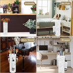 Umbrella Stand Rack, Free Standing Round Metal Umbrella Holder, Walking Sticks Umbrella Bins Waterproof Umbrella Storage Rack 16.5 x 6 inch Hollow Umbrella Storage Bucket for Indoor Home Office