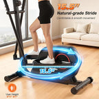 Elliptical Exercise Machine for Home Use, Elliptical Machine with Hyper-Quiet Magnetic Drive System, 14-Level Resistance Adjustment, 15.5IN Stride, 300LBS Weight Capacity, Tablet Holder