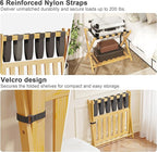 2 Pack Bamboo Luggage Rack for Guest Room, 26.77" Folding Wide Suitcase Stand with Storage Shelf, Thickened Luggage Stand Holder for Bedroom Hotel, Luggage Rack for Suitcases (Natural)