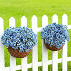 24 Bundles Artificial Flowers for Outdoor Faux Plants for Spring Summer Decoration, UV Resistant Realistic Silk Plastic Fake Flowers Garden Porch Patio Balcony Yard Front Home Decor