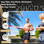 Resistance Bands for Exercise Working Out, 5-Level Pull-Up Assistance Full-Body Training Bands for Women Men Home Workouts, Physical Therapy, Strength Training
