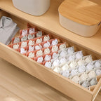 ROUFA Sock Drawer Organizer for Dresser, Honeycomb Underwear Dividers for Women, Panty Separator for Bras, Socks, Belt and Leggings (24pcs.Pink)
