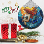 Mermaid Stained Glass Orament - Christmas Ornament - Christmas Decorations for Tree - Holiday Present ldeas - Gift Exchange