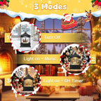 Christmas Snow Globe Lantern Water Glittering Santa Snow Globe with Music and Timer, USB Lined/Battery Operated, Christmas Eve Decorations Gifts, Lighted Lantern for Christmas Festival Decoration