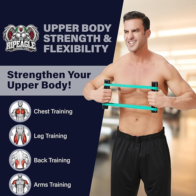 Rip Stick Workout Equipment - Adjustable Resistance Bands, Portable Upper Body Exercise Tool for Shoulder, Joint Rehab, Core, Muscle Building, Ripstick Home Gym Strength Training Accessories