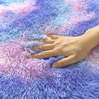 Rugs for Living Room 5x7, Soft Shaggy Modern Shag Area Rug for Bedroom, Upgrade Non-Slip Plush Fluffy Carpet for Kids Boys Girls Room Home Decor Aesthetic, Rainbow Purple