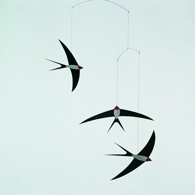 3 Swallow Hanging Mobile - 20 Inches - Premium-Grade Cardstock - Handmade in Denmark by Flensted