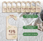 Baby Closet Dividers - Set of 8 Wooden Double-Sided Baby Clothes Organizer from Newborn to Toddler for Daily Gender-Neutral Baby Nursery Decor