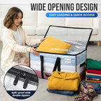 TAILI Extra Large Moving Bags, 8 Pack Clear Heavy Duty Totes For Storage with Visible Window, Wrap Around Handles, Storage Bags for Space Saving, Alternative to Moving Boxes