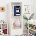 GRANNY SAYS 3-Shelf Closet Organizers and Storage, Foldable Hanging Closet Organizer, Closet Hanging Shelves with 2 Metal Hooks, Leak-Proof Hanging Organizer for Closet, Navy, 2-Pack