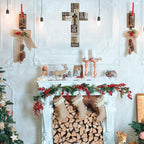 Wooden Cross Wall Decor 14 Inch Christians Wall Art Sign Religious Faith Easter Crosses Plaque with Inspirational Words and Saying Hanging Wood Cross Decor for Home Party Indoor Outdoor Farmhouse