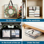 95L Under Bed Storage Bag, 2-Pack Under Bed Storage Containers, Clear Storage Bags for Clothes Quilt Pillow Wreath Blanket Storage or Closet Organizer Home Storage