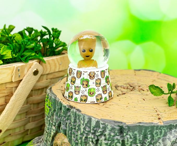 Marvel Studios Guardians of The Galaxy Groot 3-Inch Mini Light-Up Snow Globe