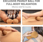 2 in 1 Premium Cork Balance Board with Peanut Massage Ball, Foot Strengthener Kit for Stability Training, Natural Cork Foot Balance Trainer, Non Slip Surface for Home Gym Travel Workout, Exercise Equipment